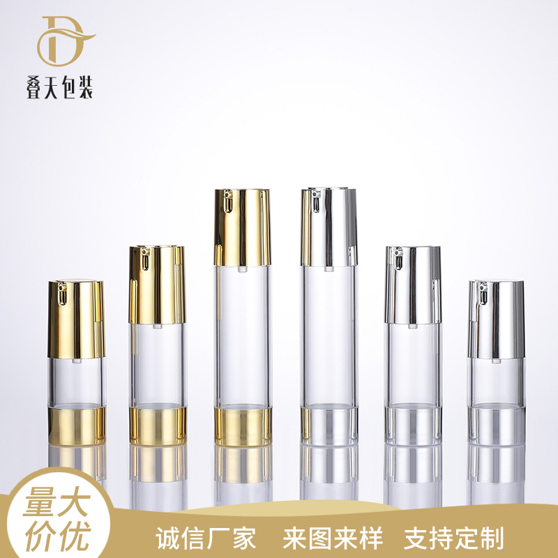 Botella de champú y loción para traje de viaje, botella de vacío transparente en forma de U de 15, 20 y 30ml, botella de loción al por mayor